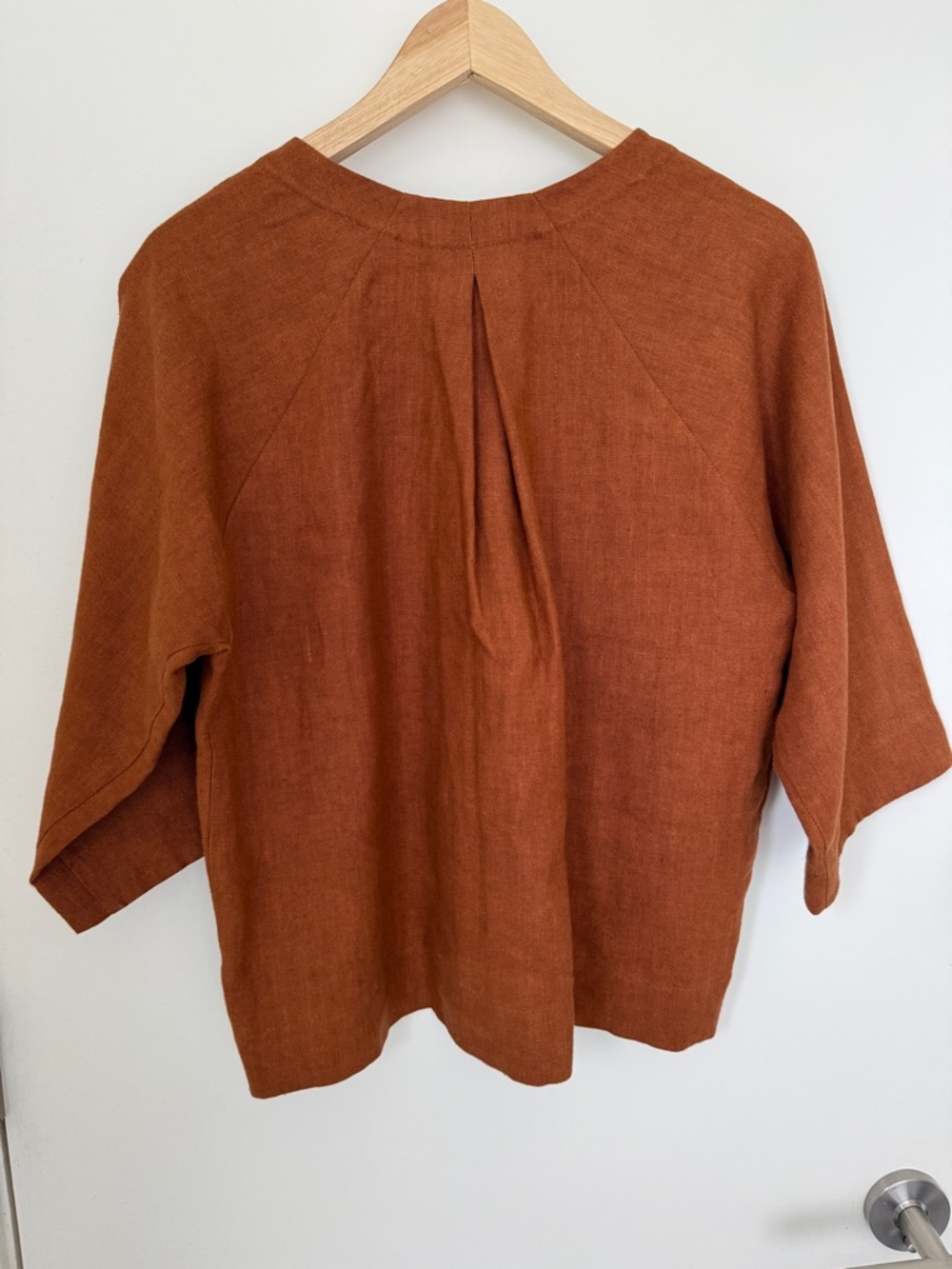 Linen Top - Rust Brown - Picture 6 of 6